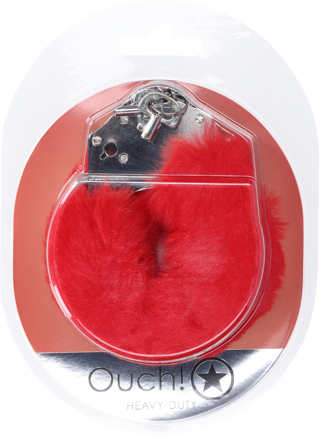Наручники для эротических игр Heavy-duty Fluffy Handcuffs - Red