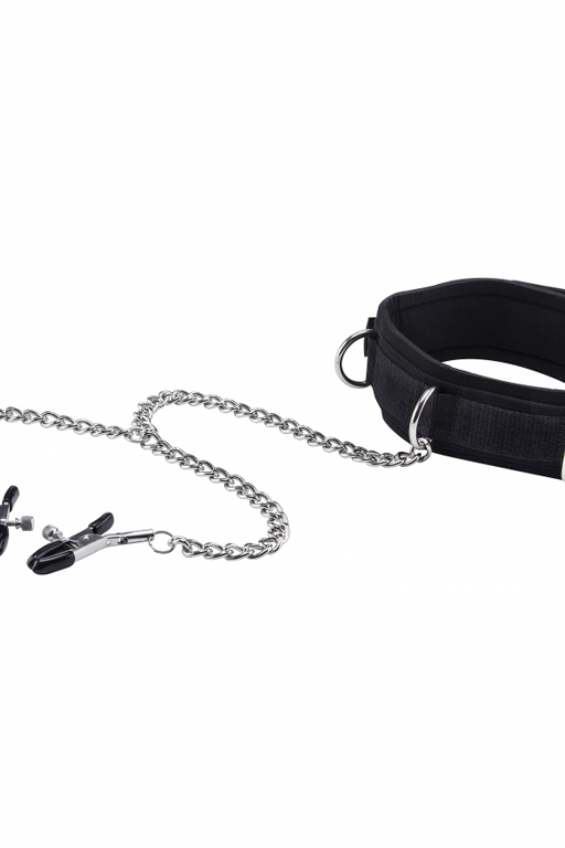 Ошейник с зажимами на соски Velcro Collar