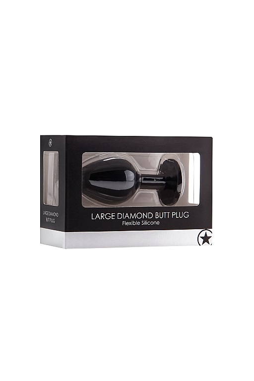Анальная пробка с кристаллом Diamond Butt Plug (Large)