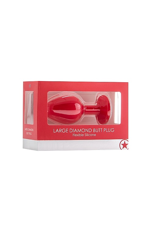 Анальная пробка с кристаллом Diamond Butt Plug (Large)
