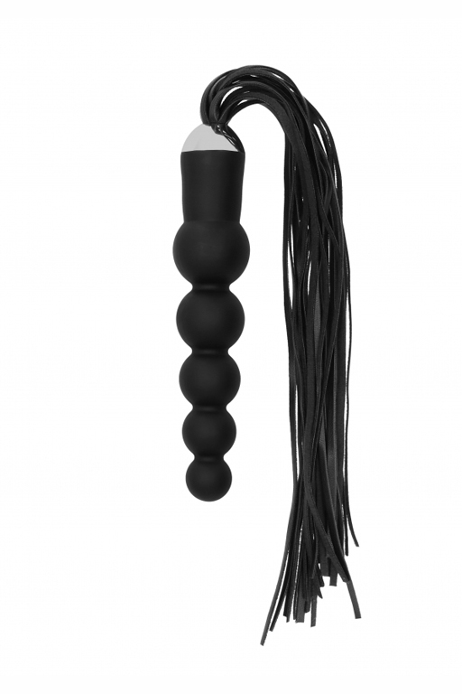 Анальная елочка с плеткой  Whip with Curved Silicone Dildo