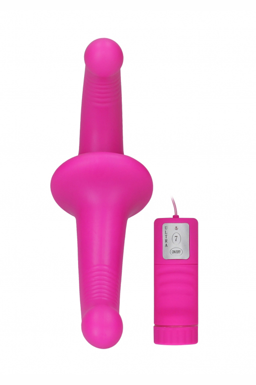 Безремневой страпон с вибрацией и пультом управления Vibrating Silicone Strapless Strapon