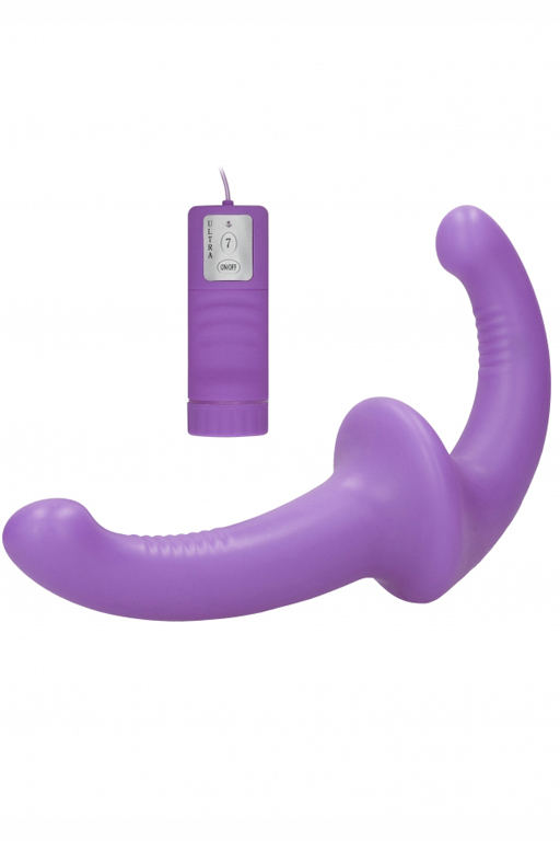 Безремневой страпон с вибрацией и пультом управления Vibrating Silicone Strapless Strapon