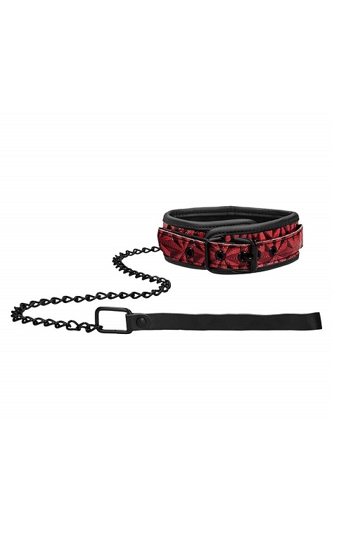 Широкий ошейник с поводком Luxury Collar with Leash