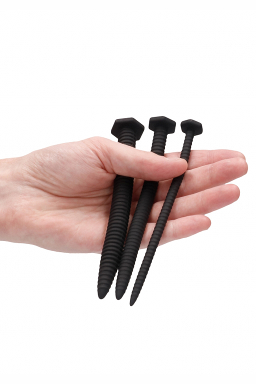 Набор из трех стимуляторов уретры (струн) Silicone Screw Plug Set