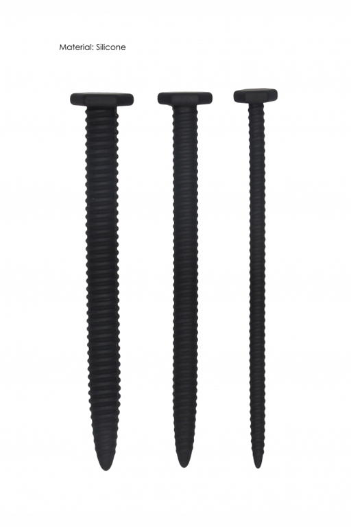 Набор из трех стимуляторов уретры (струн) Silicone Screw Plug Set
