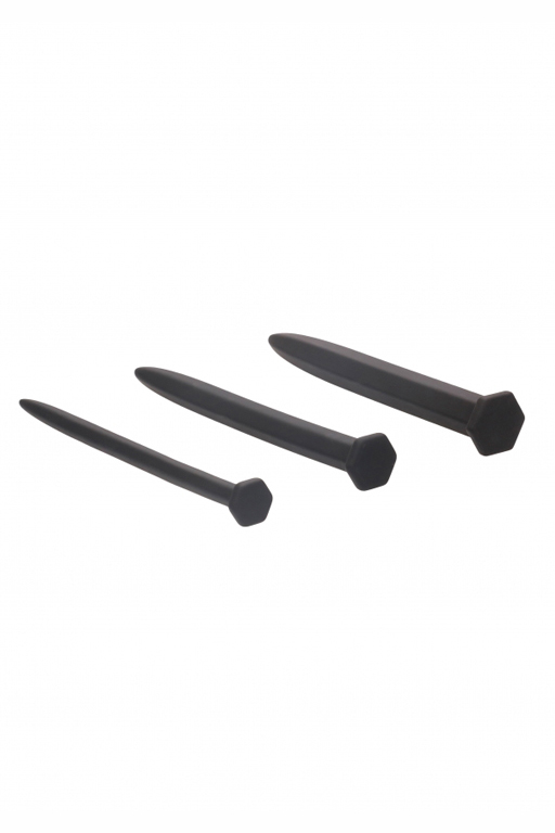 Набор из трех стимуляторов уретры (струн) Silicone Rugged Nail Plug Set