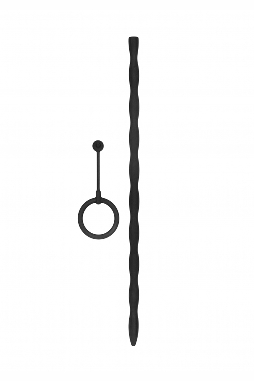 Стимулятор уретры с кольцом на головку Silicone Plug & Cock Ring Set
