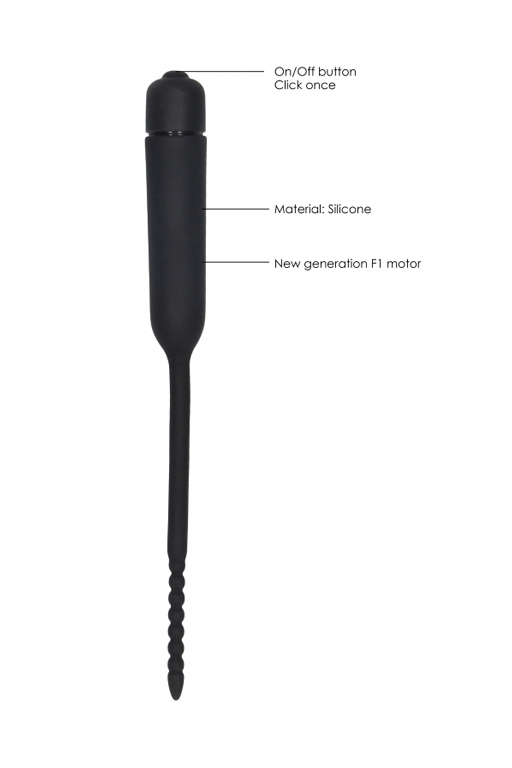 Стимулятор уретры с вибрацией Vibrating Bullet Plug With Beaded Tip