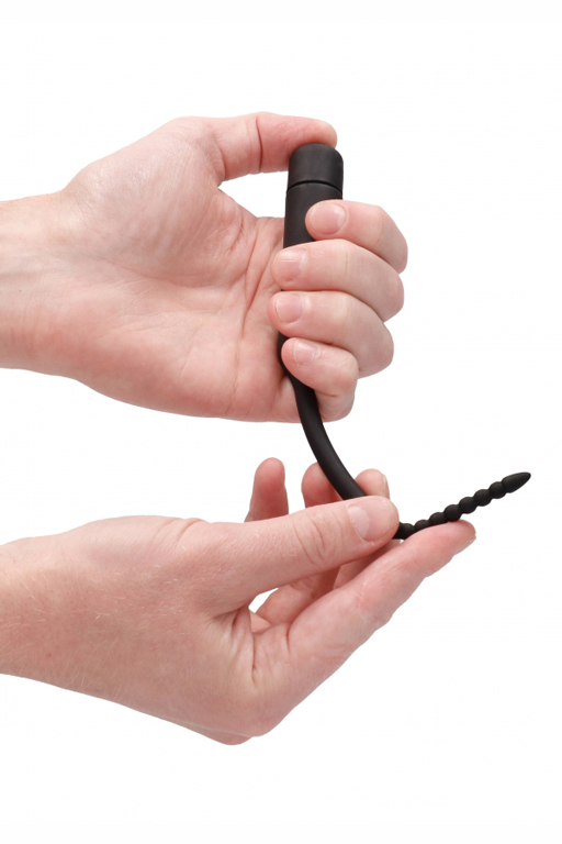 Стимулятор уретры с вибрацией Vibrating Bullet Plug With Beaded Tip