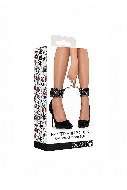 Наножники на цепочке Printed Ankle Cuffs Old School Tattoo Style