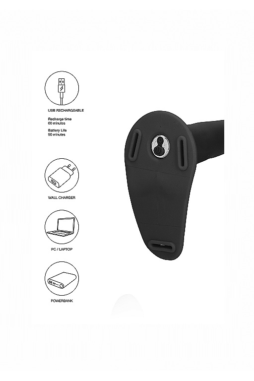 Двойной страпон Adjustable с вибрацией