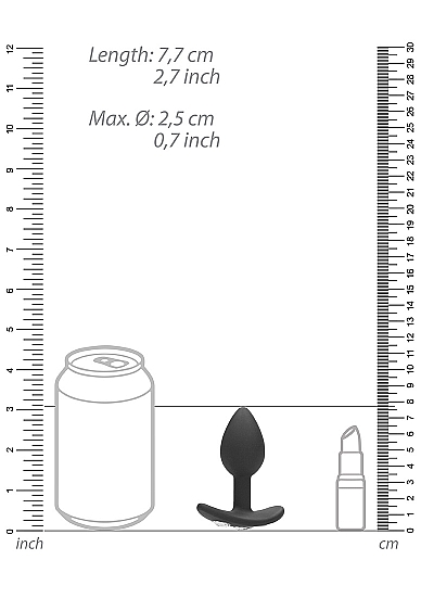 Анальная пробка с кристаллом Diamond Butt Plug With Handle