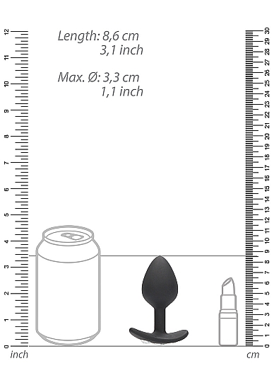 Анальная пробка для ношения с кристаллом Diamond Butt Plug With Handle