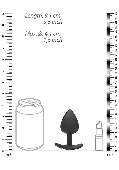 Анальная пробка для ношения с кристаллом  Diamond Butt Plug With Handle