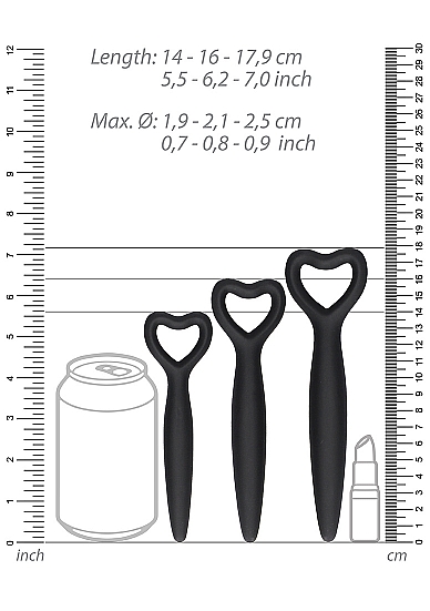 Набор вагинальных расширителей с вибропулей Silicone Vaginal Dilator Set