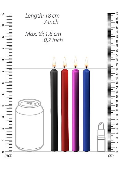 Набор разноцветных восковых BDSM-свечей Teasing Wax Candles Large