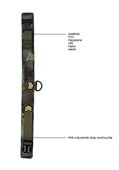 Ошейник с поводком Collar With Leash - Army Theme