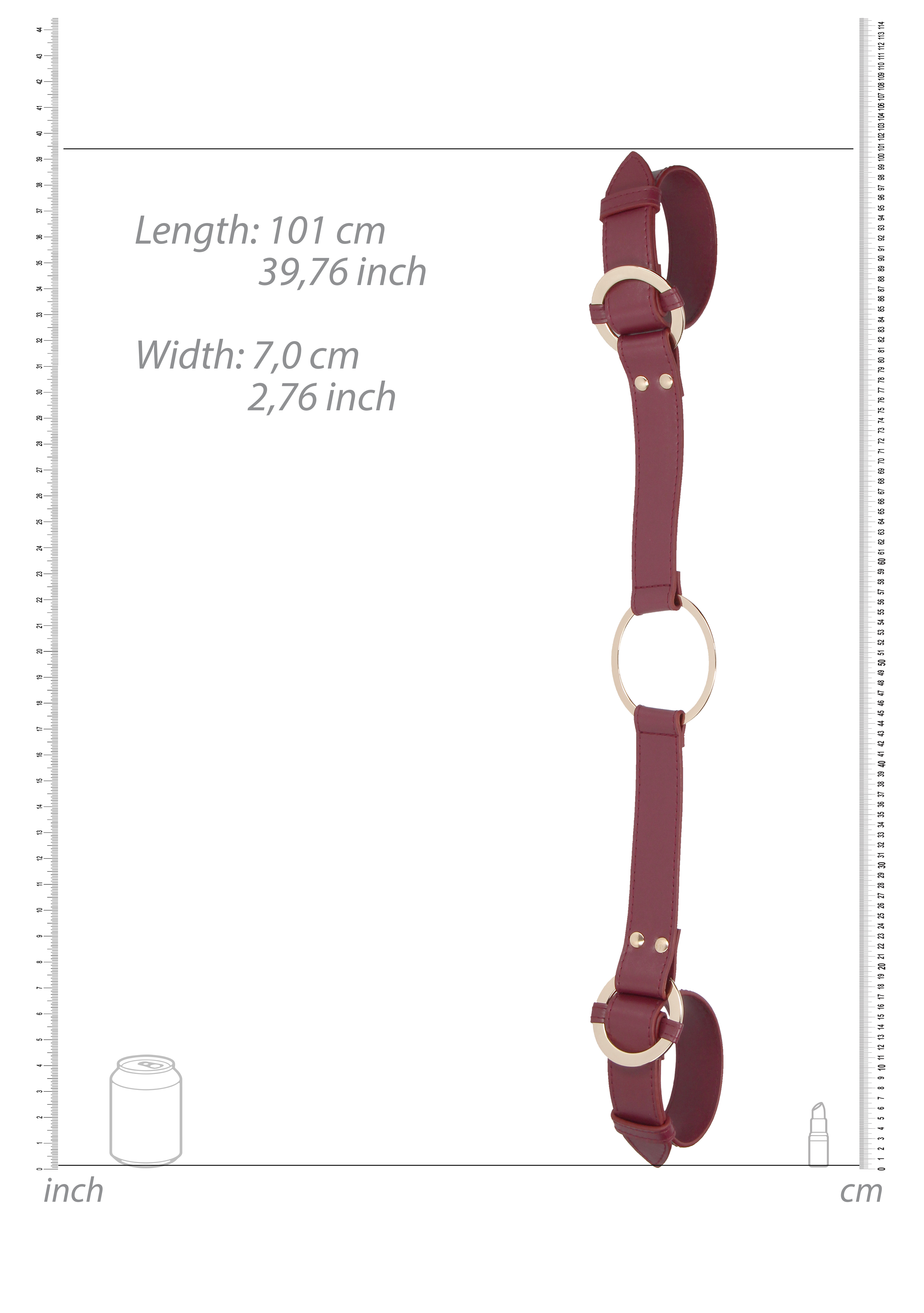 Оковы на руки Ouch Ouch! - Handcuff With Connector - Burgundy