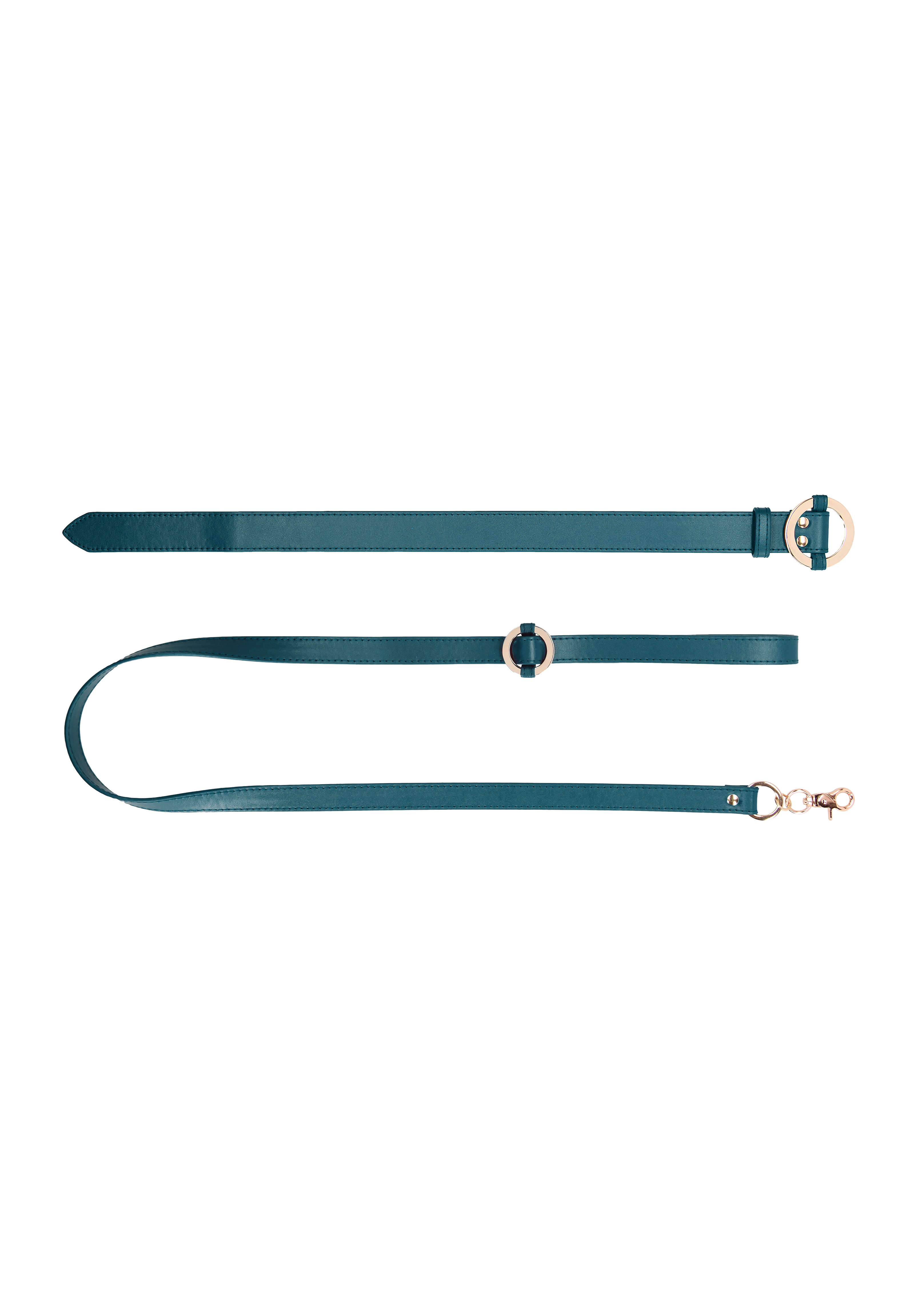 Ошейник с поводком Ouch Ouch! - Collar With Leash - Green