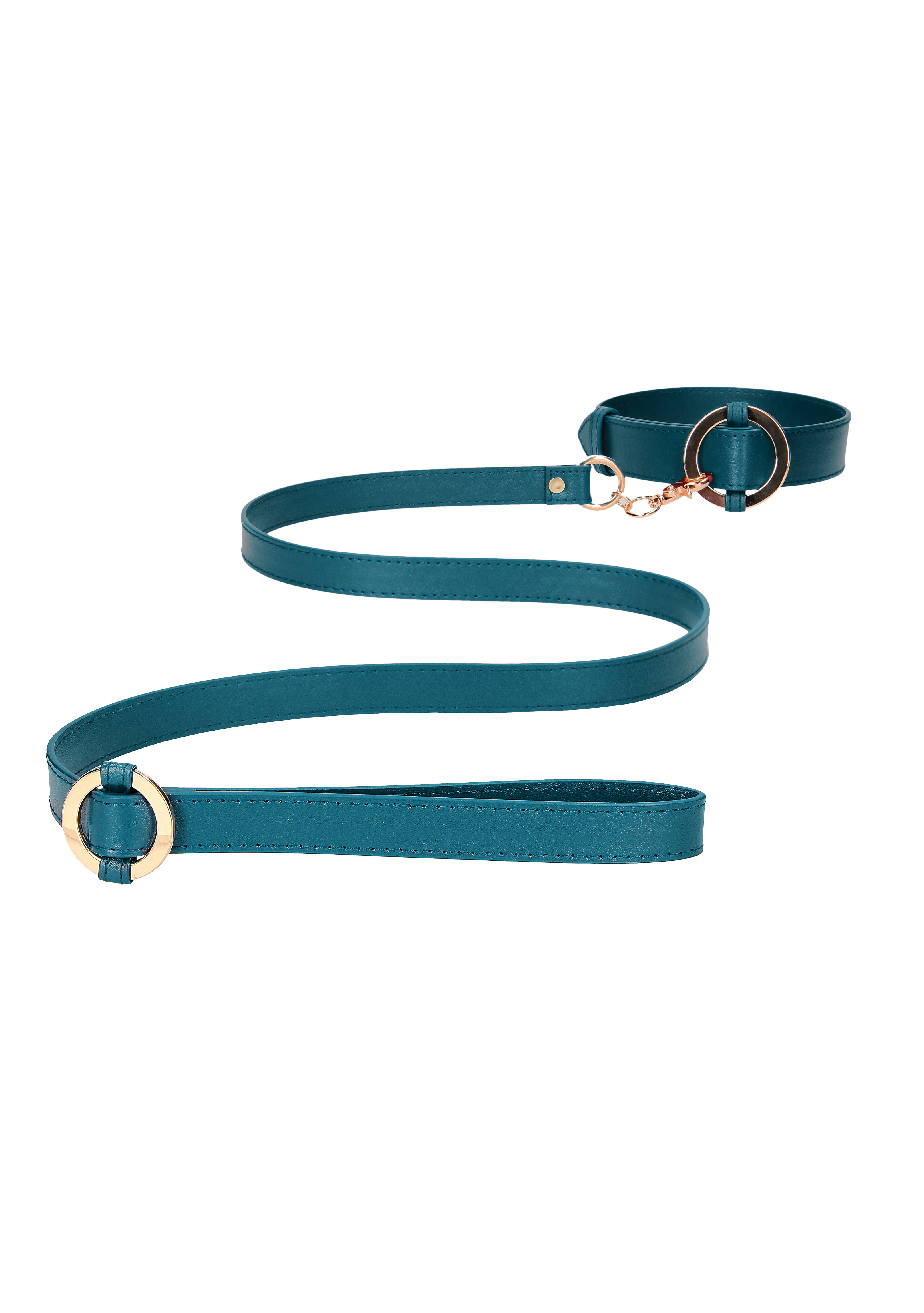 Ошейник с поводком Ouch Ouch! - Collar With Leash - Green