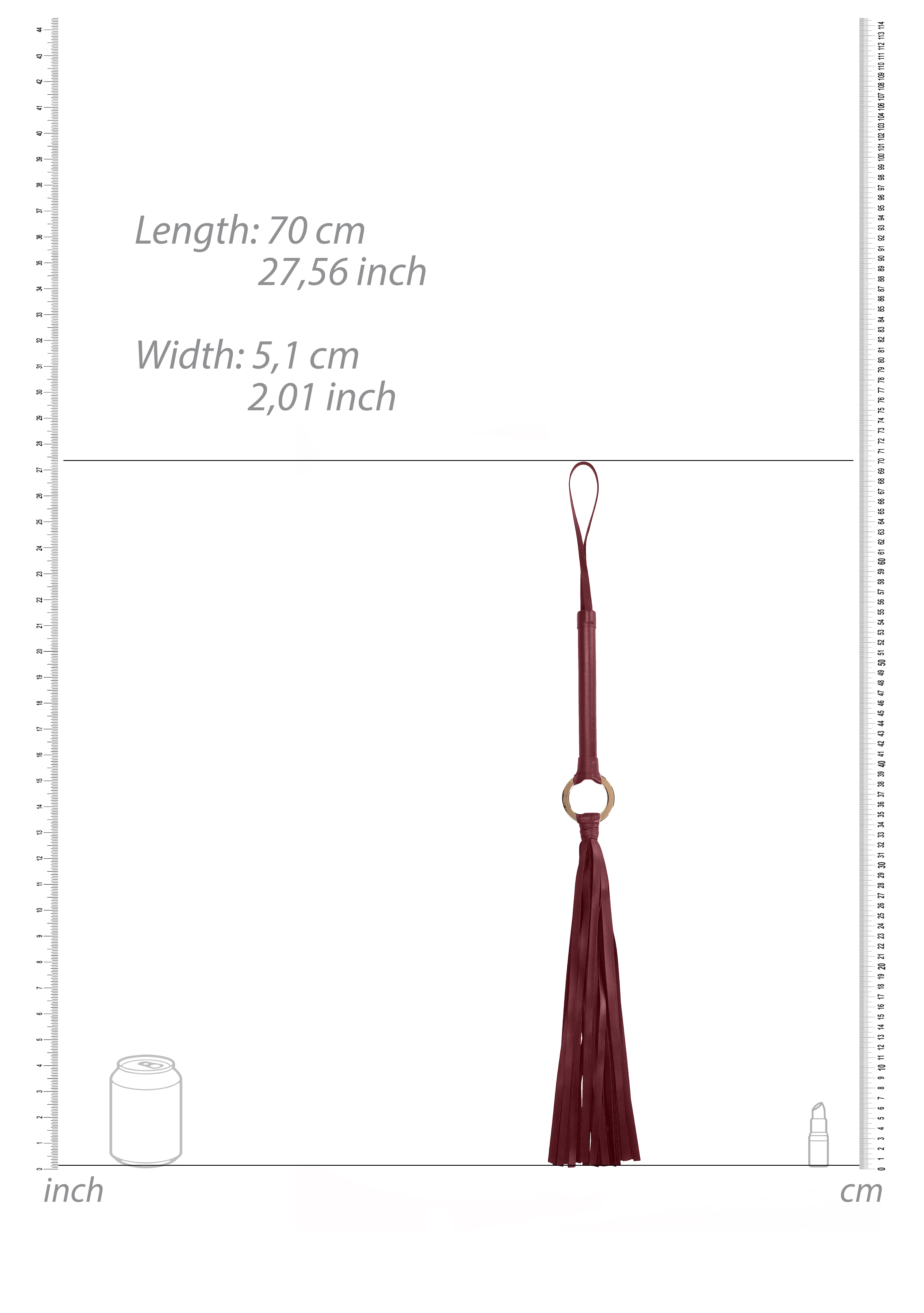 Хлыст Ouch Ouch! - Flogger - Burgundy