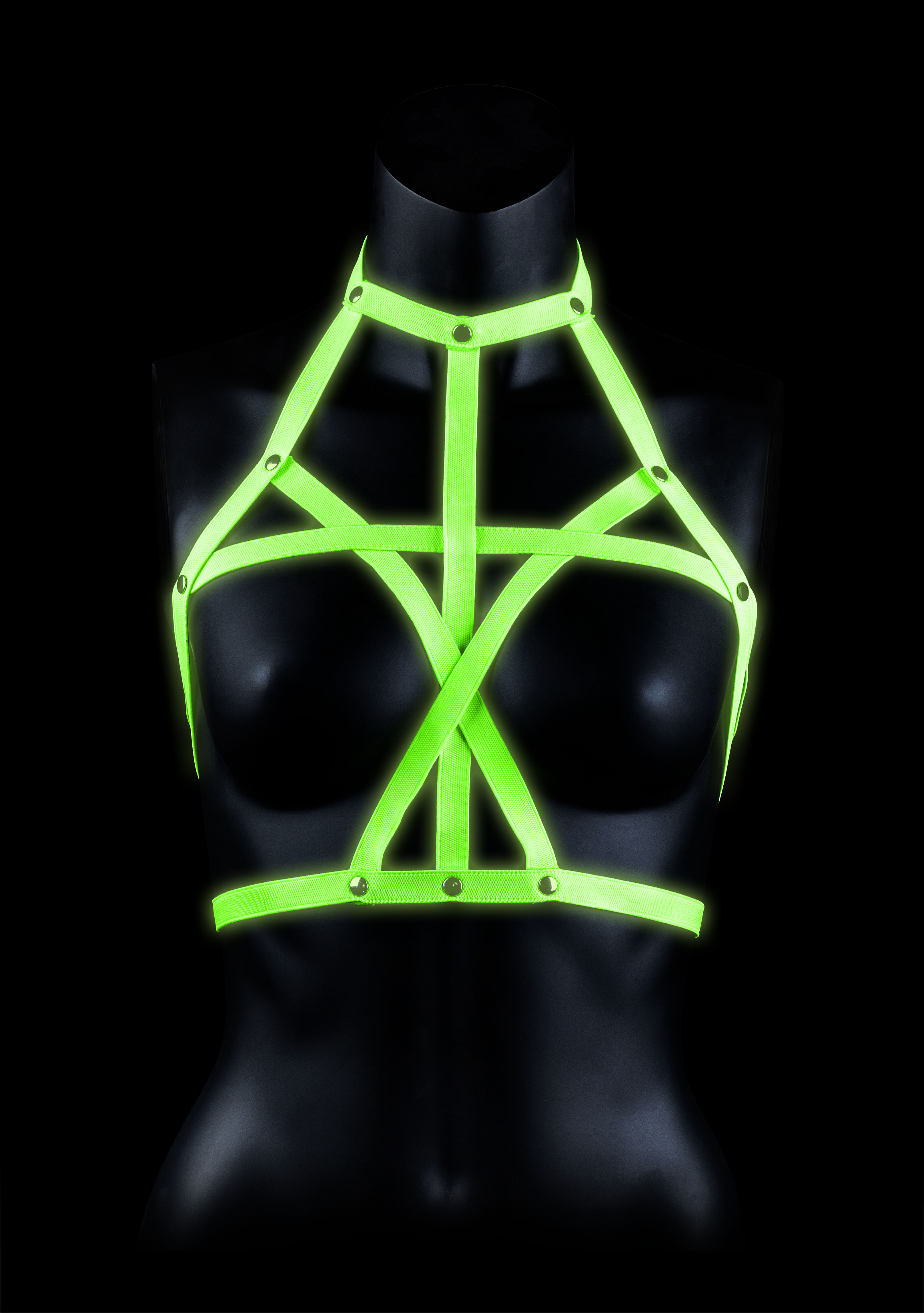 Портупея Bra Harness - Glow in the Dark (S/M)
