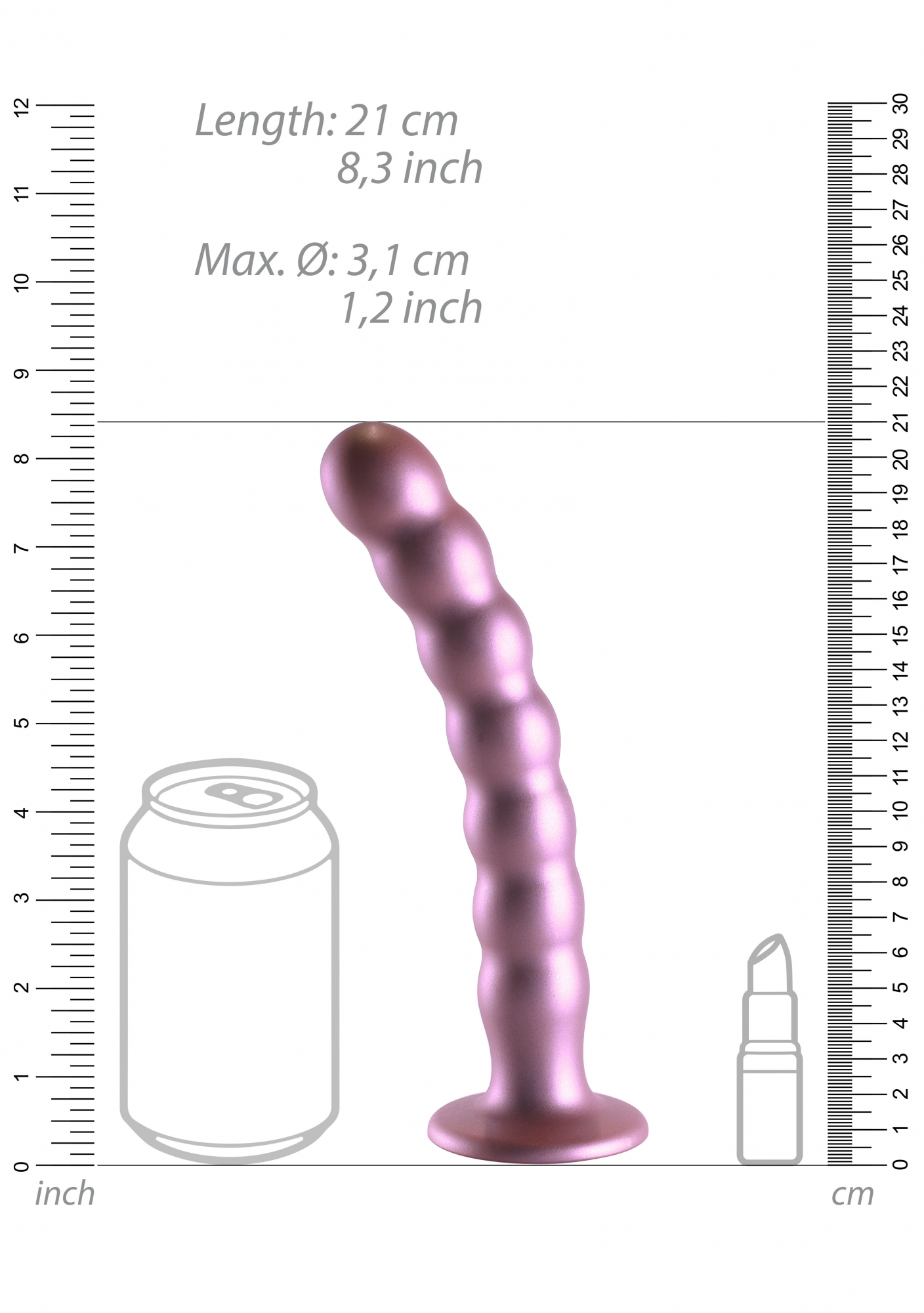 Фаллоимитатор Beaded G-Spot - 20,5 см
