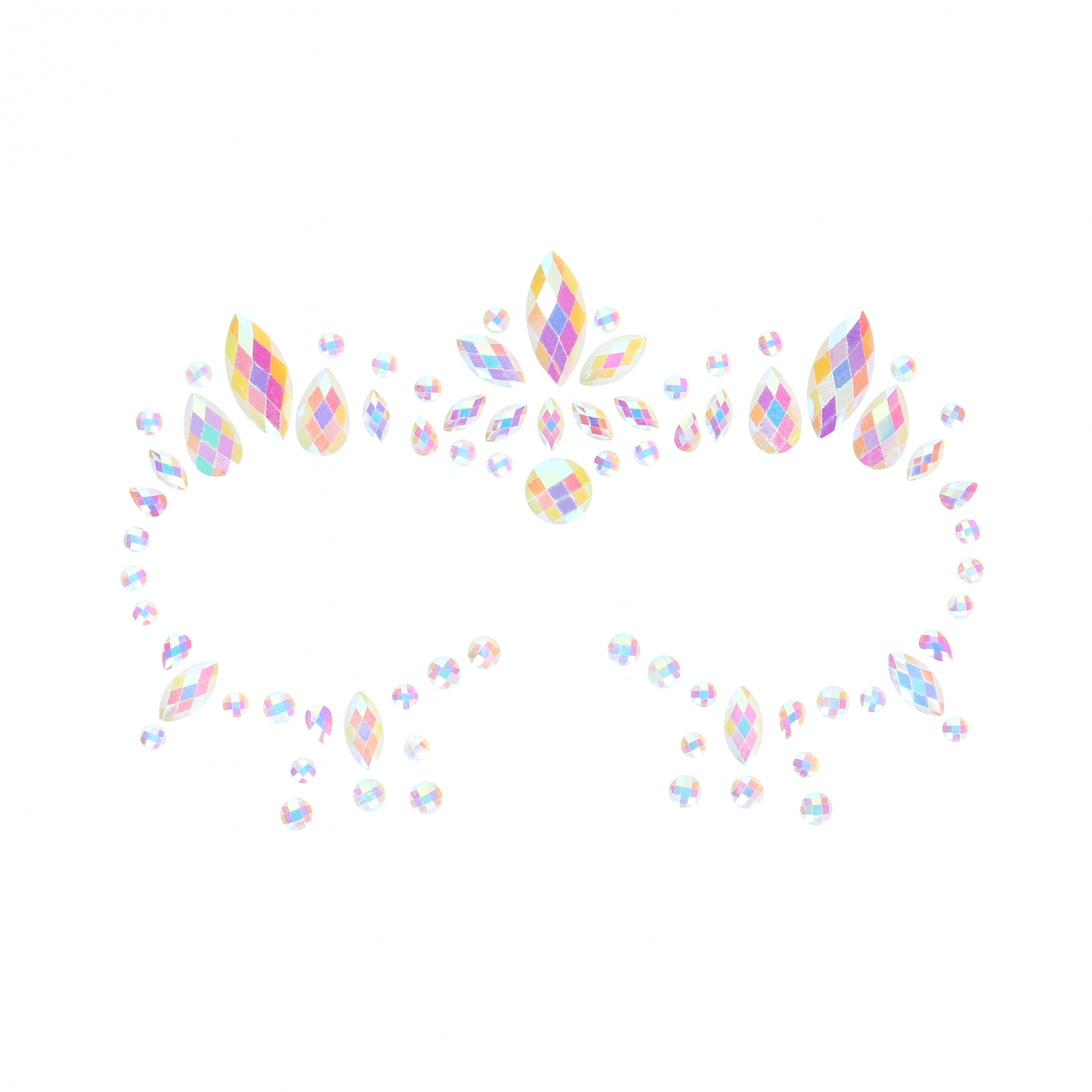 Декоративное украшение (камни) на клеевой основе Body Jewelry Stickers - Face - Glow in the Dark - O