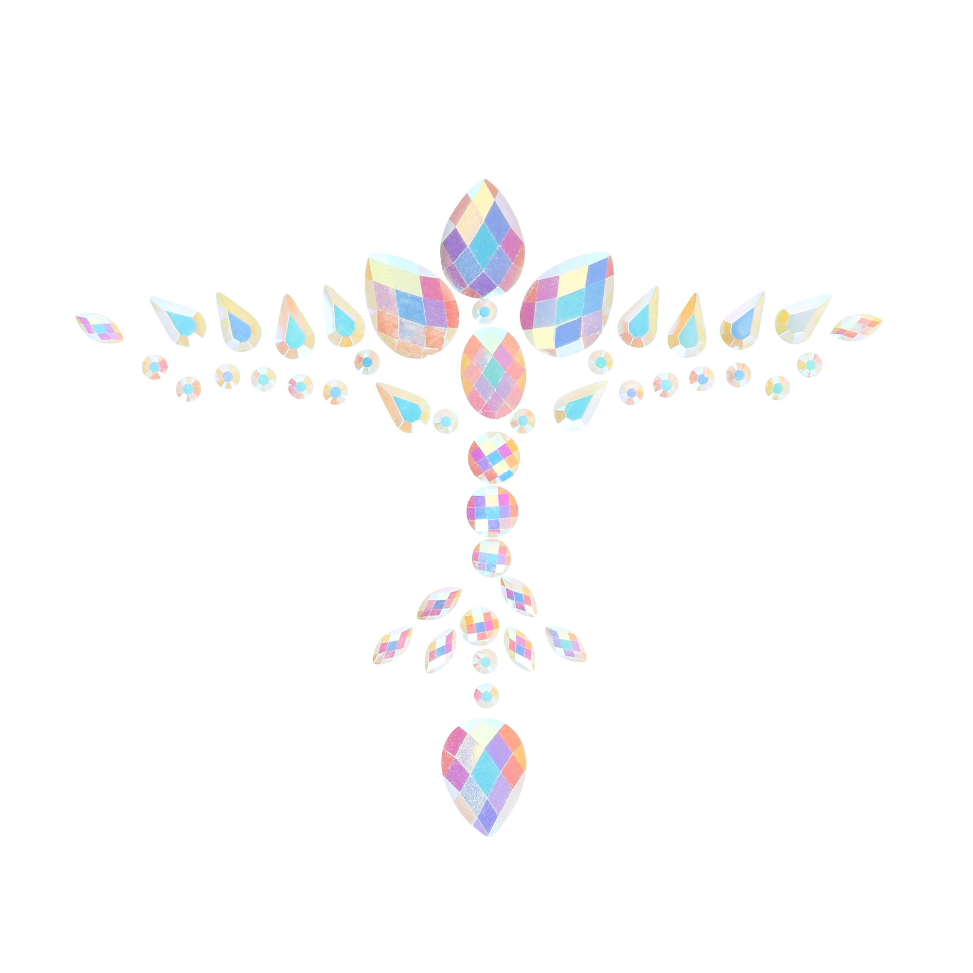 Декоративное украшение (камни) на клеевой основе Body Jewelry Stickers - Chest - Glow in the Dark -