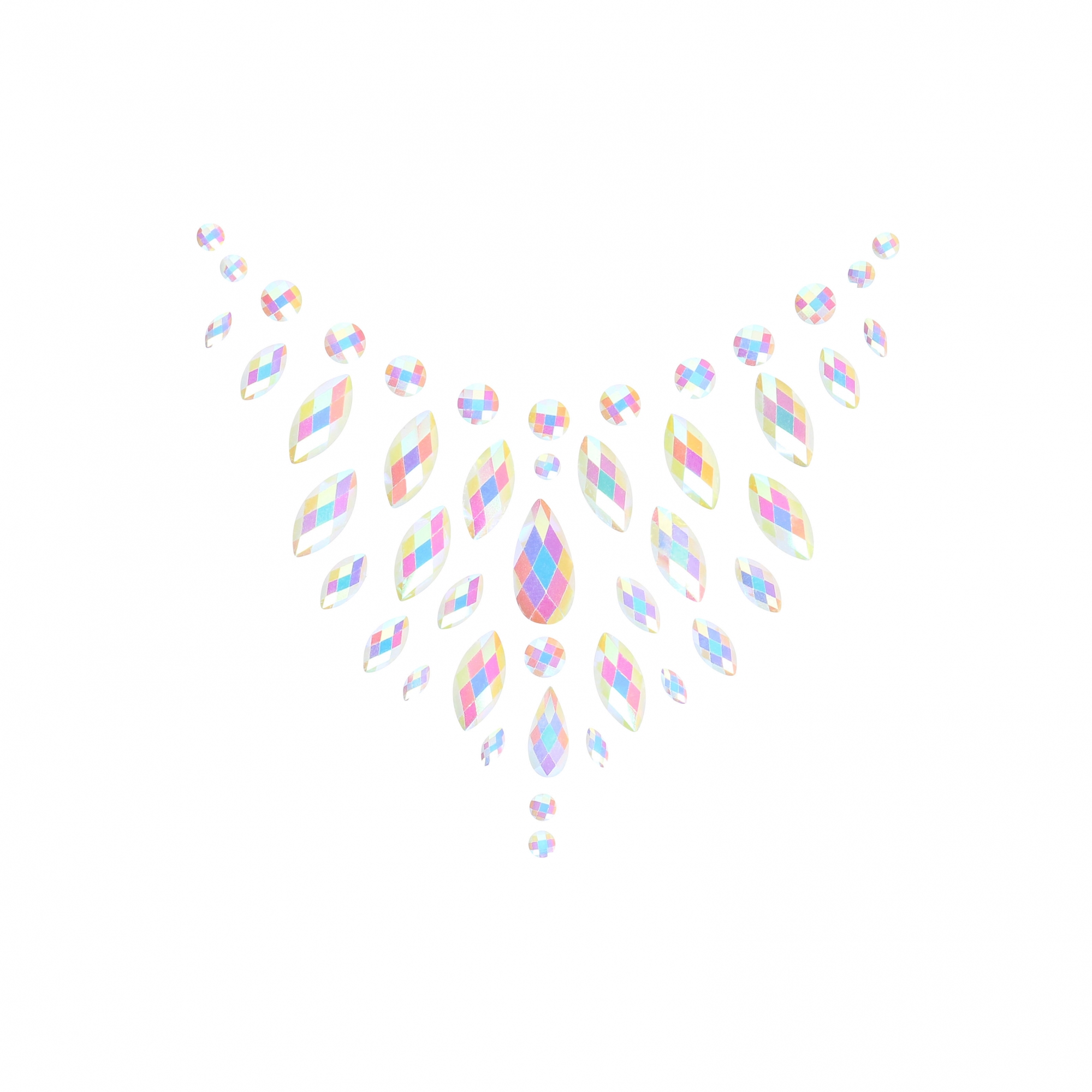 Декоративное украшение (камни) на клеевой основе Body Jewelry Stickers - Chest - Glow in the Dark -