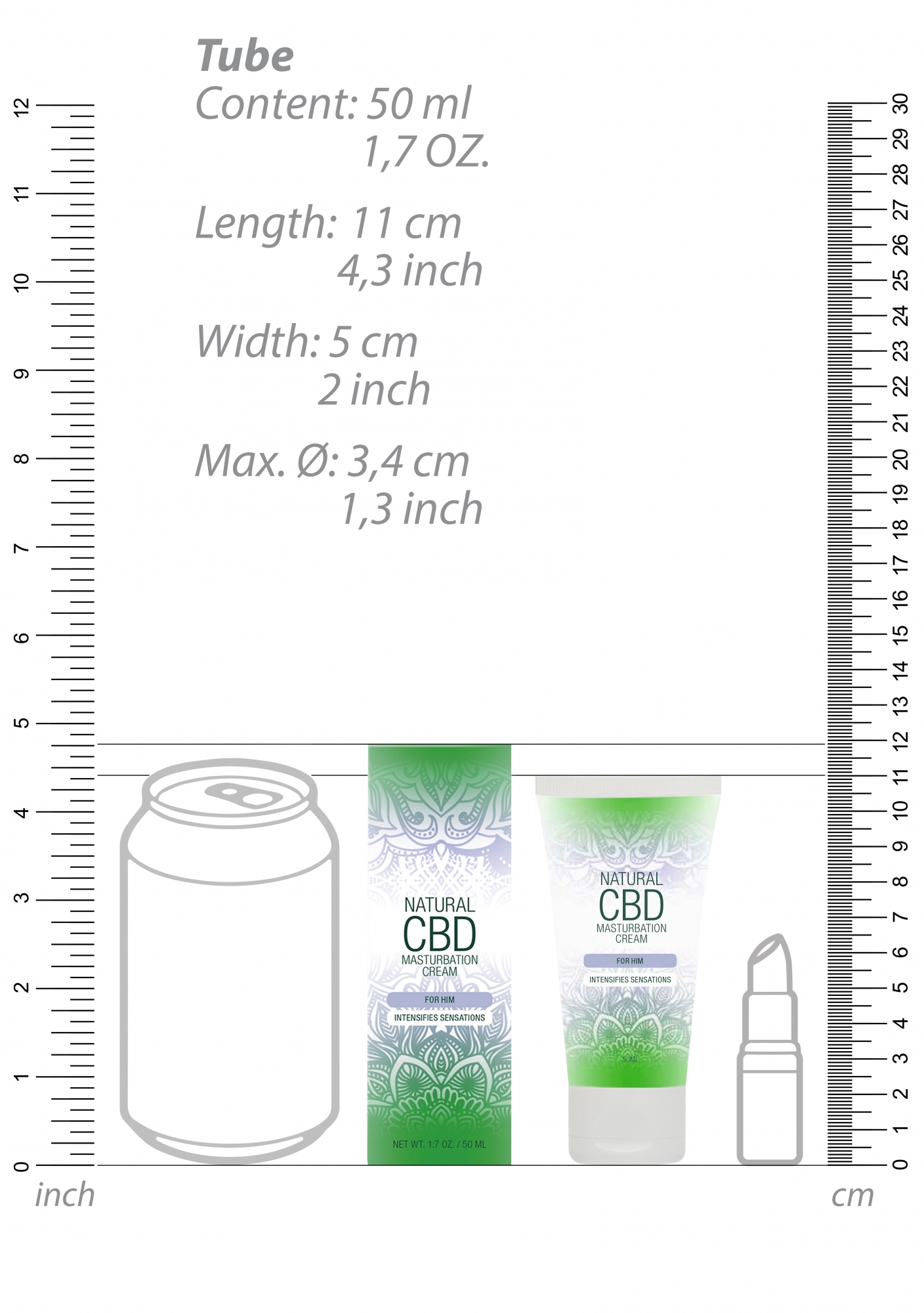 Крем для мастурбации для Него Natural CBD - 50 ml