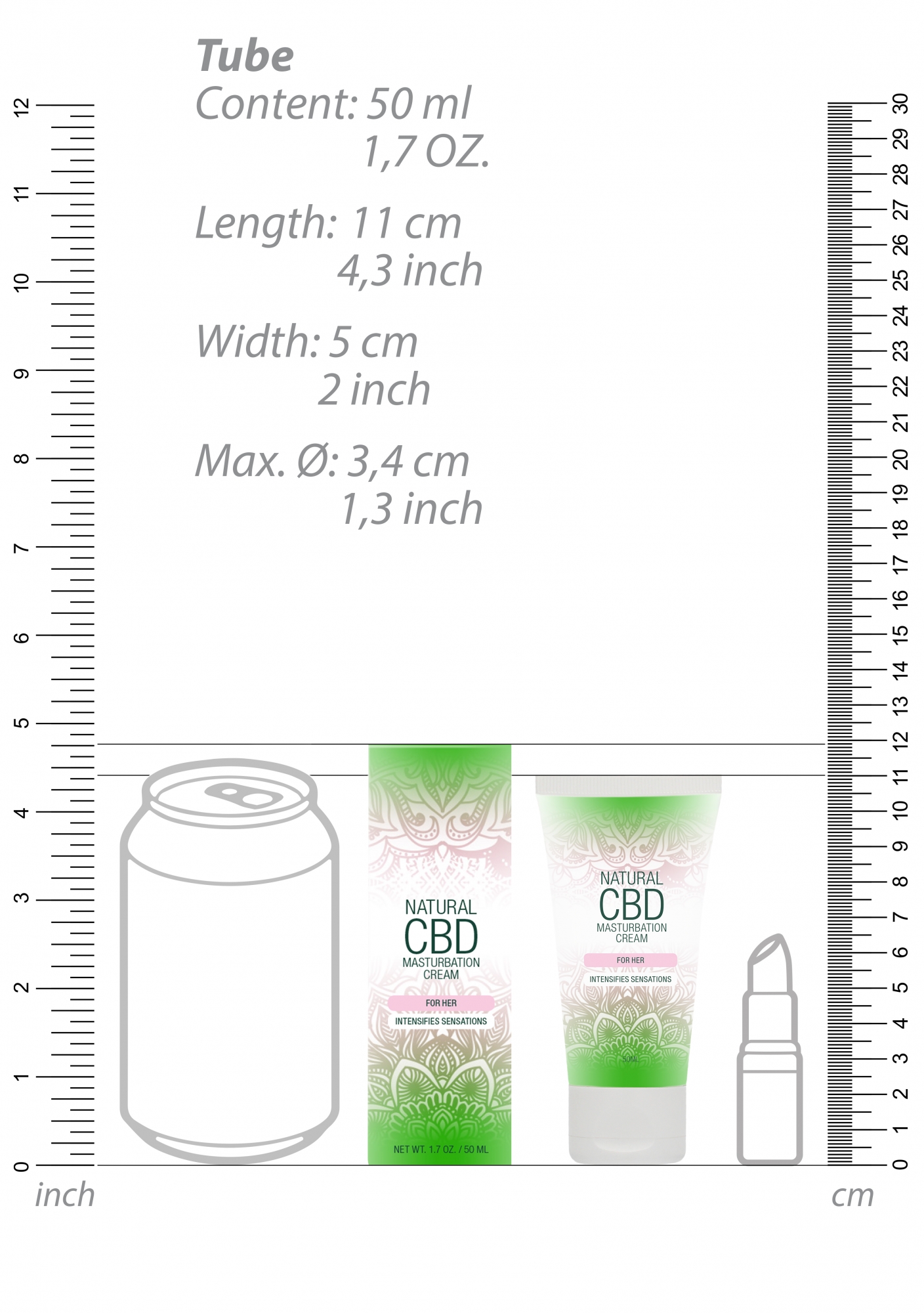 Крем для мастурбации для Неё Natural CBD - 50 ml