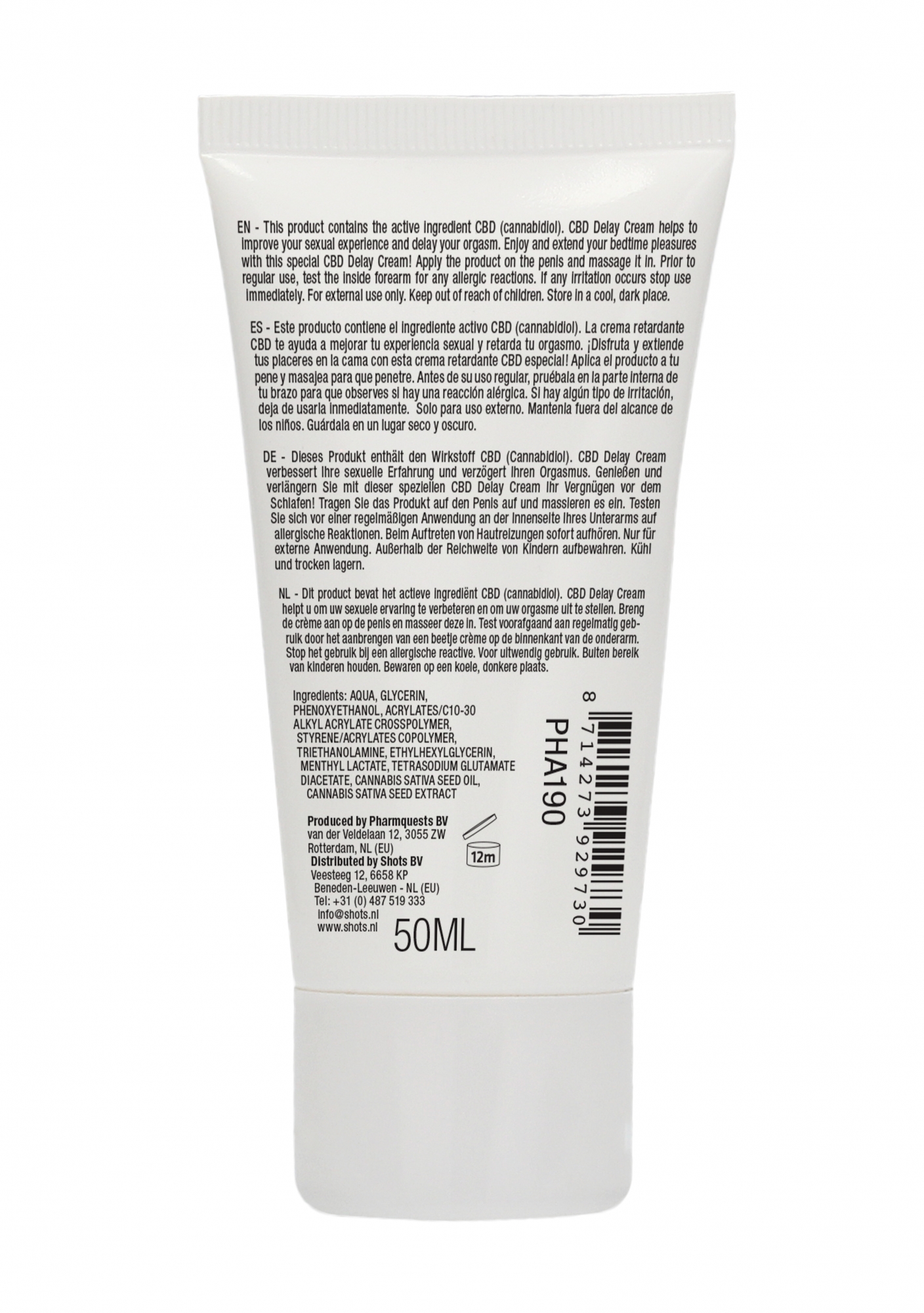 Крем пролонгирующий Natural CBD - 50 ml