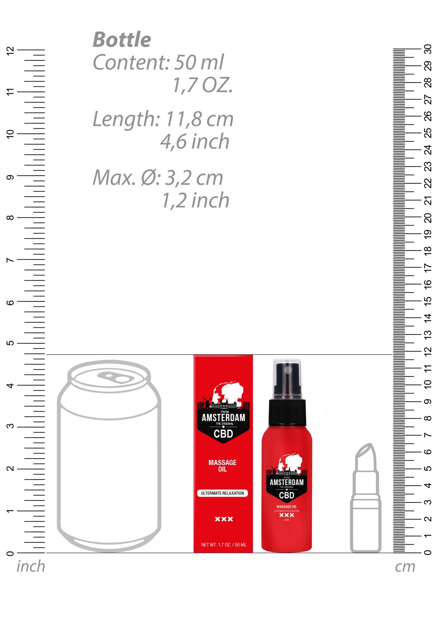 Массажное масло CBD from Amsterdam - 50 ml