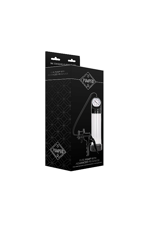 Ручная вакуумная помпа для мужчин с манометром Elite Pump With Advanced PSI Gauge