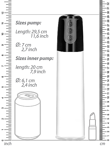 Автоматическая вакуумная помпа на батарейках Automatic Cyber Pump with Masturbation Sleeve