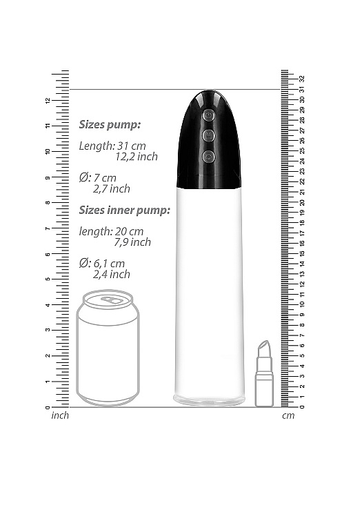 Автоматическая вакуумная помпа Rechargeable Automatic Cyber Pump with Sleeve - Transparent