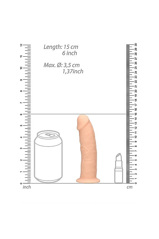 Фаллоимитатор без мошонки Silicone Dildo Without Balls - 15,3 см.