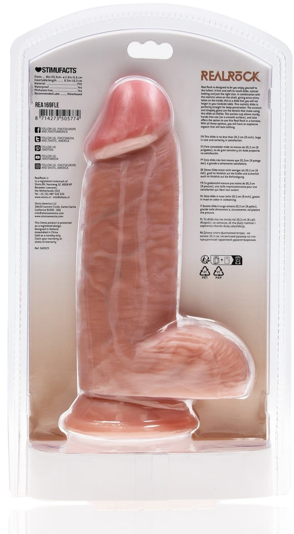 Фалоимитатор из ПВХ Extra Thick Straight with Balls 8" / 20,3 cm