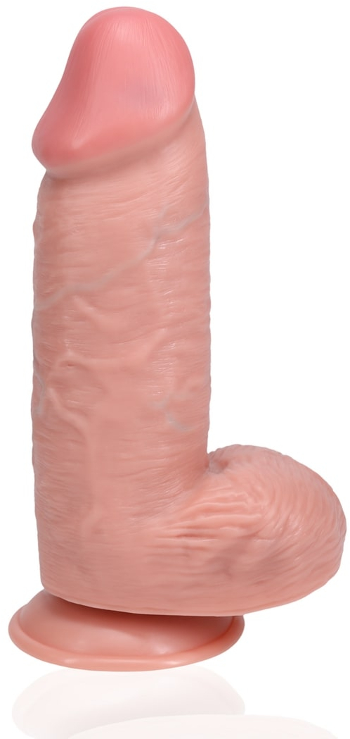 Фалоимитатор из ПВХ Extra Thick Straight with Balls 8" / 20,3 cm