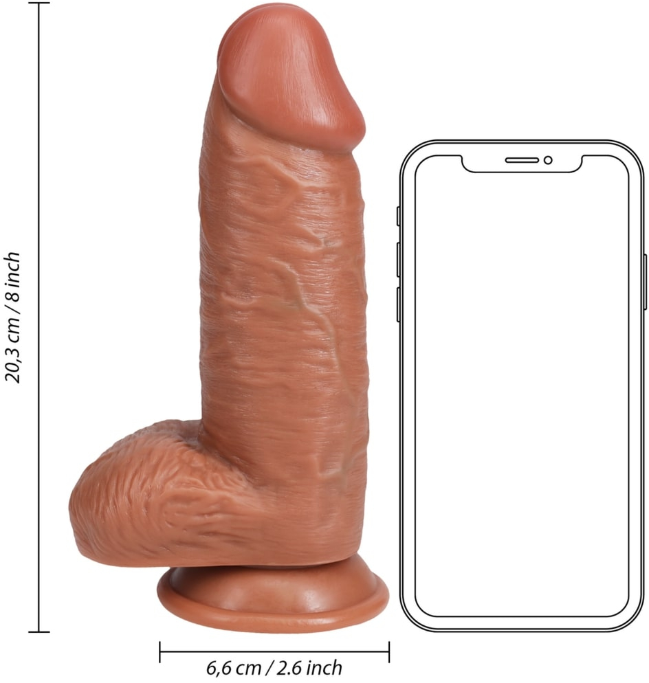 Фалоимитатор из ПВХ Extra Thick Straight with Balls 8" / 20,3 cm
- Tan