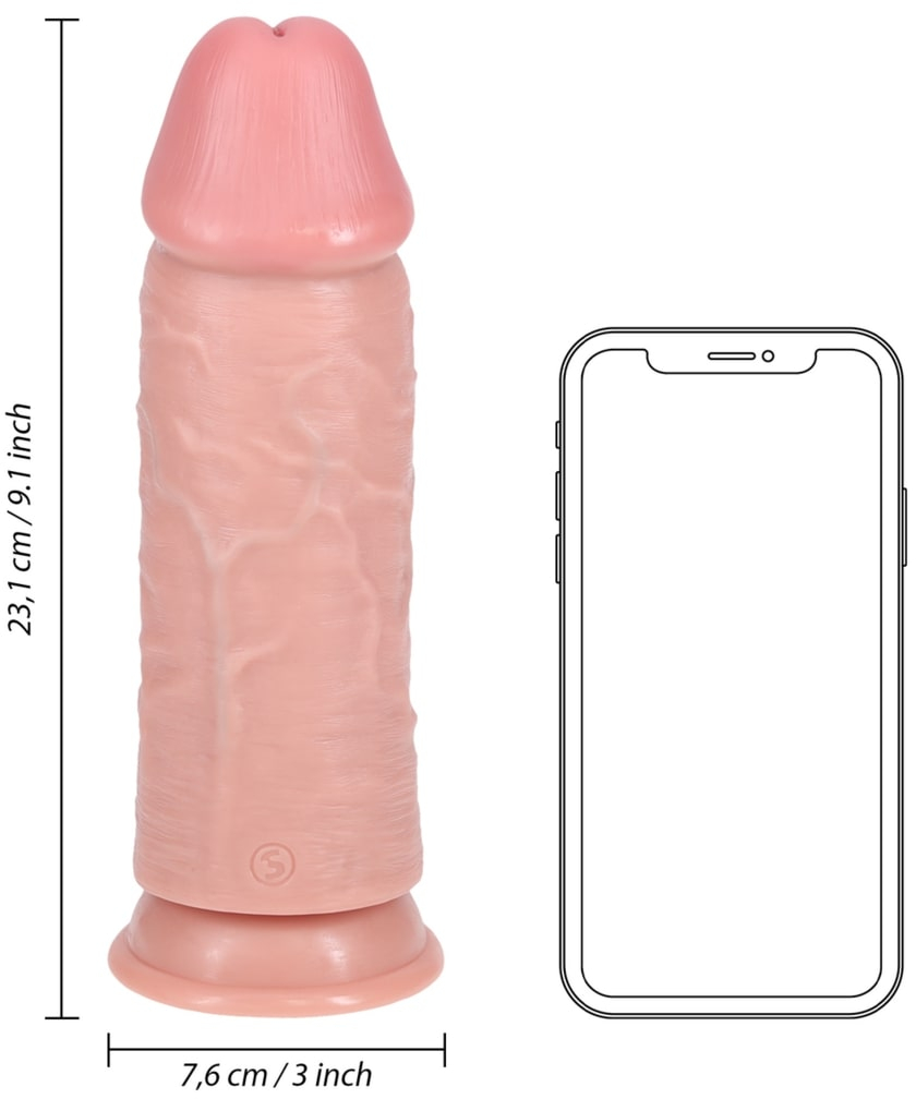 Фалоимитатор из ПВХ Extra Thick Straight without Balls 9" / 23 cm