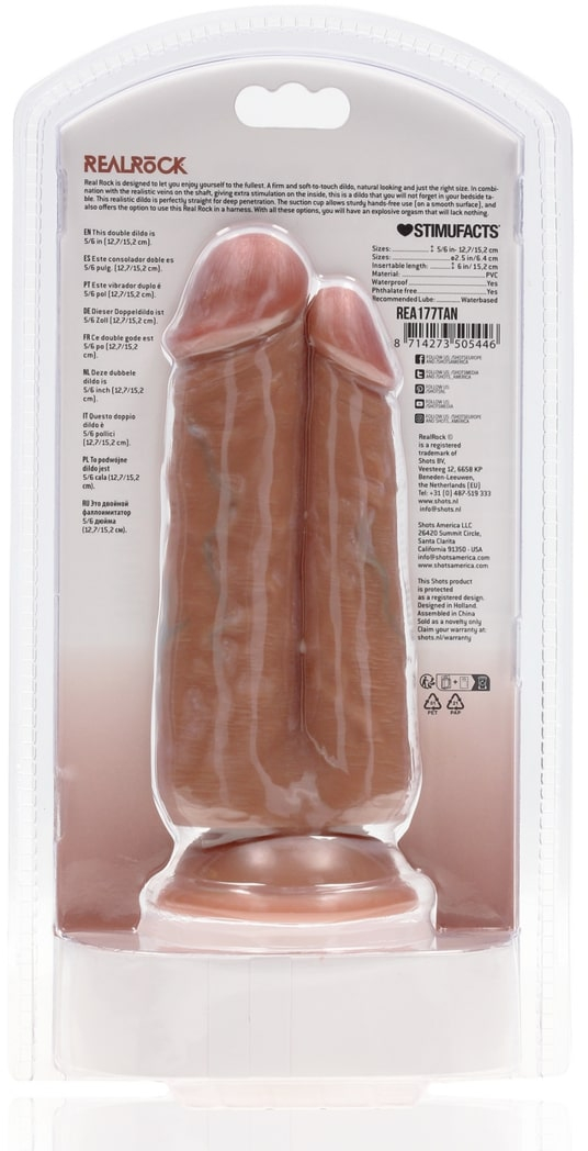 Двойной фалоимитатор из ПВХ Two in One Dildo 5"/6" - 12,7/15,2 cm