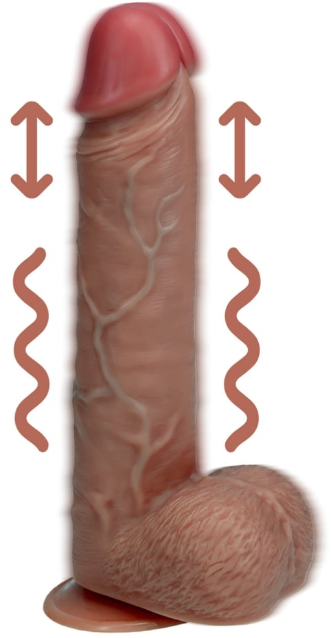 Фаллоимитатор с функцией вибрации и пенетрации - 8" / 20,5 cm - Flesh