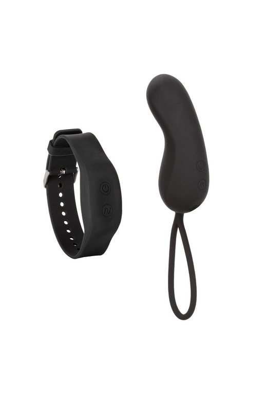 Компактный вибромассажер с управлением при помощи браслета Wristband Remote Curve