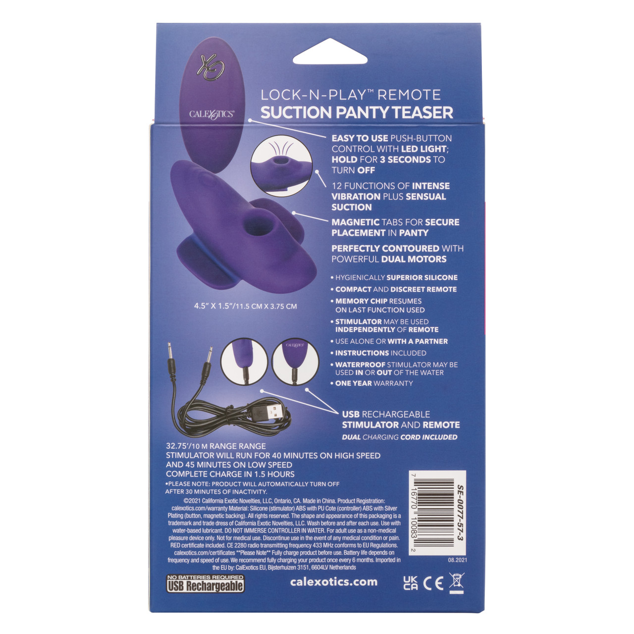 Стимулятор в трусики с управлением при помощи пульта Lock-N-Play Remote Suction Panty Teaser
