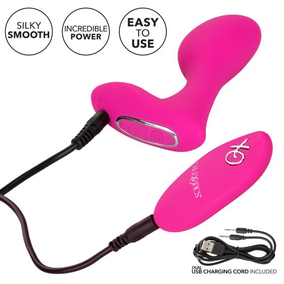 Перезаряжаемый массажер с управлением при помощи пульта CalExotics Silicone Remote G Spot Arouser