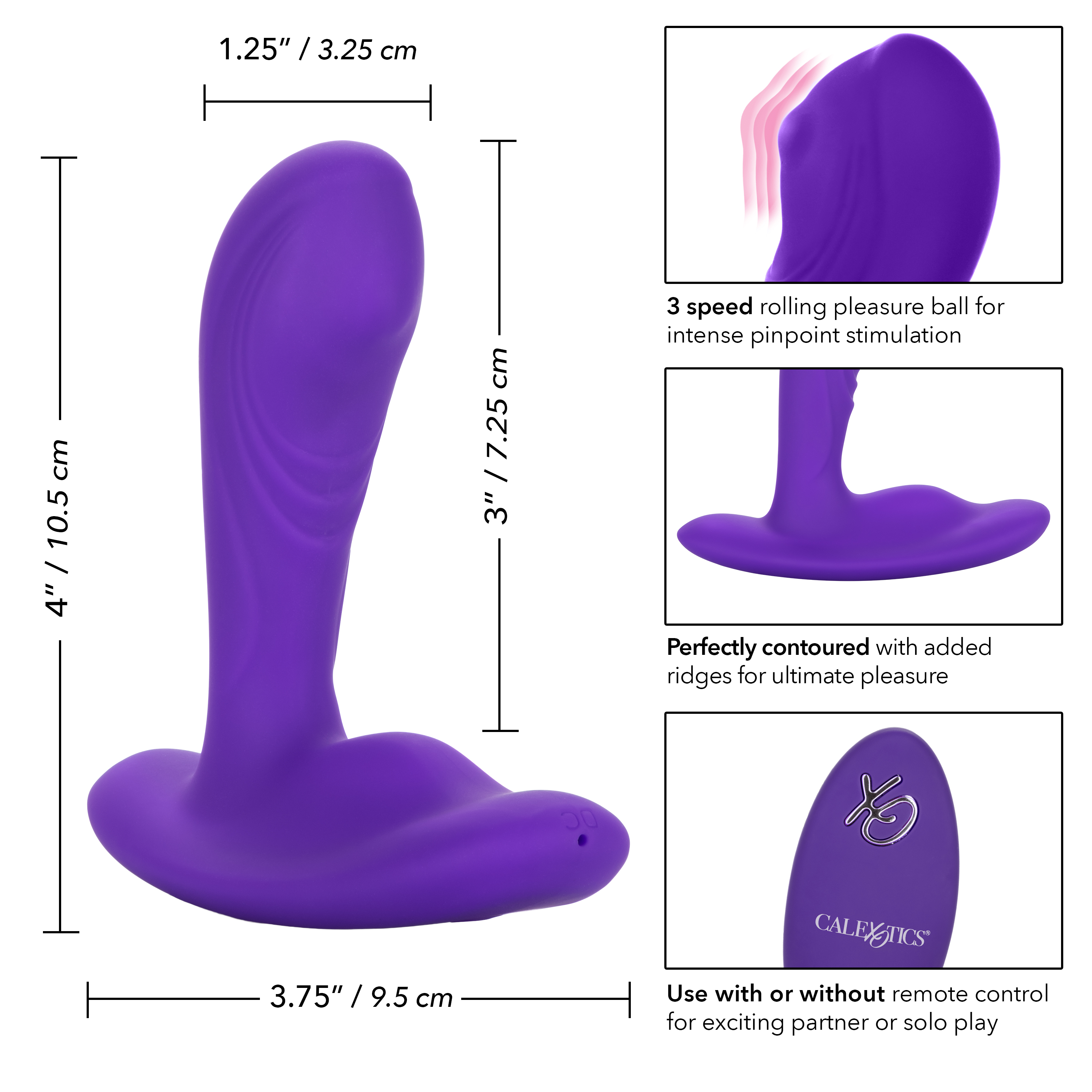 Массажер простаты с управлением при помощи пульта Silicone Remote Pinpoint Pleaser