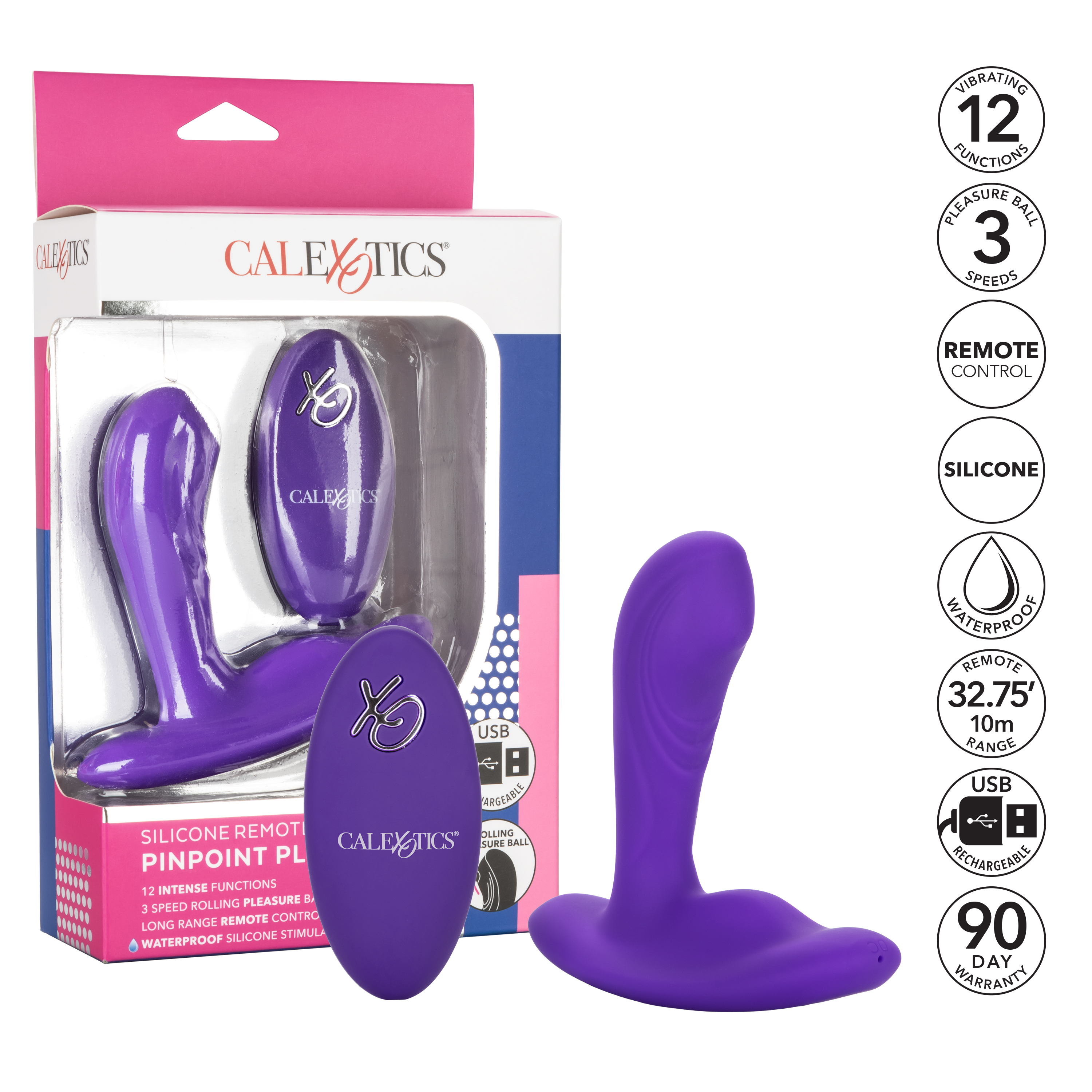 Массажер простаты с управлением при помощи пульта Silicone Remote Pinpoint Pleaser
